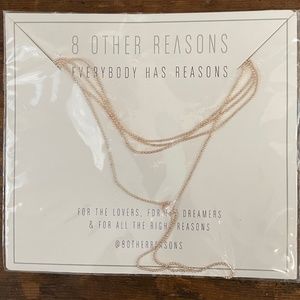 8 Other Reasons Nine Lives Choker Rose Gold Necklace